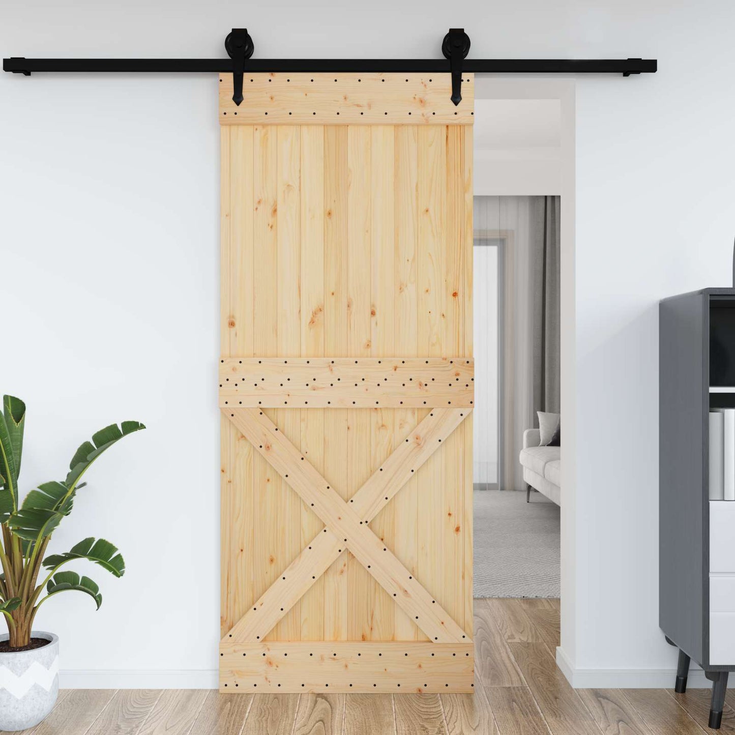 Deur NARVIK Naturel 95 x 210 cm Massief Grenenhout is nu te koop bij PeponiXL, paradijselijk wonen!