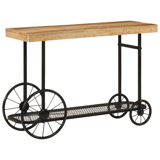 Wandtafel 112x36x76 cm massief mangohout en ijzer is nu te koop bij PeponiXL, paradijselijk wonen!