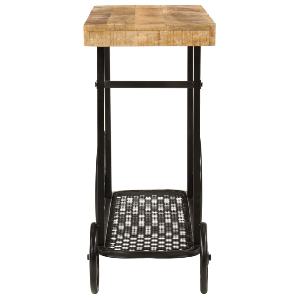 Wandtafel 112x36x76 cm massief mangohout en ijzer is nu te koop bij PeponiXL, paradijselijk wonen!
