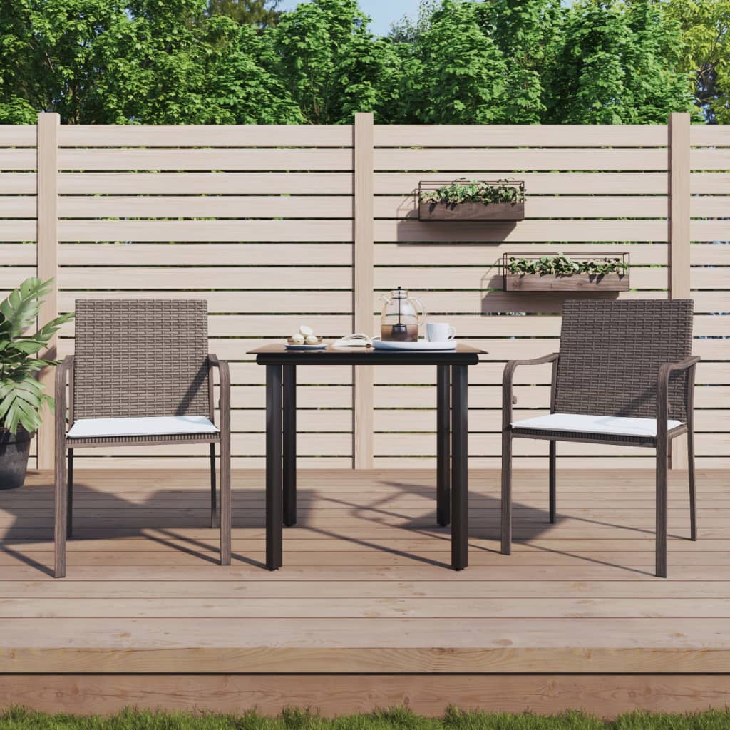 3-delige Tuinset met kussens poly rattan en staal is nu te koop bij PeponiXL, paradijselijk wonen!