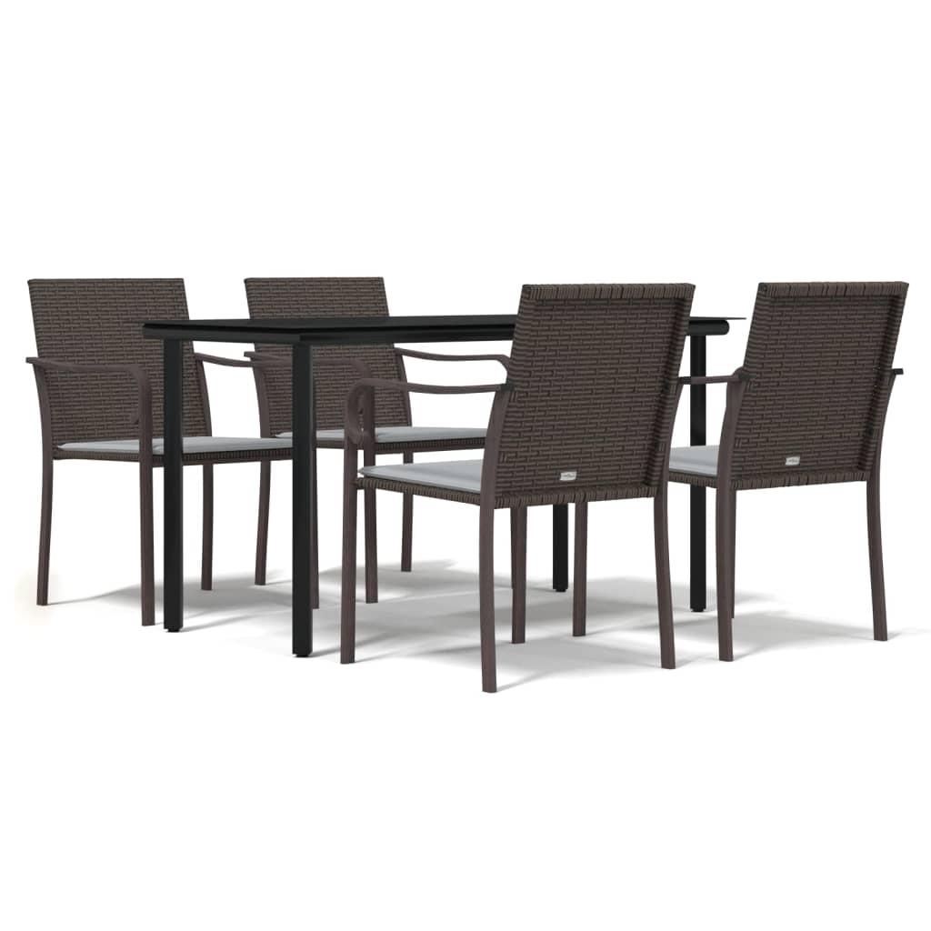 5-delige Tuinset met kussens poly rattan en staal is nu te koop bij PeponiXL, paradijselijk wonen!