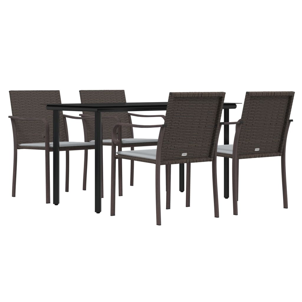 5-delige Tuinset met kussens poly rattan en staal is nu te koop bij PeponiXL, paradijselijk wonen!