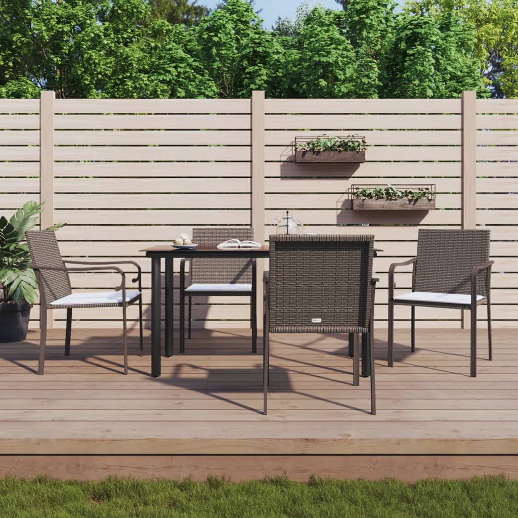 5-delige Tuinset met kussens poly rattan en staal is nu te koop bij PeponiXL, paradijselijk wonen!