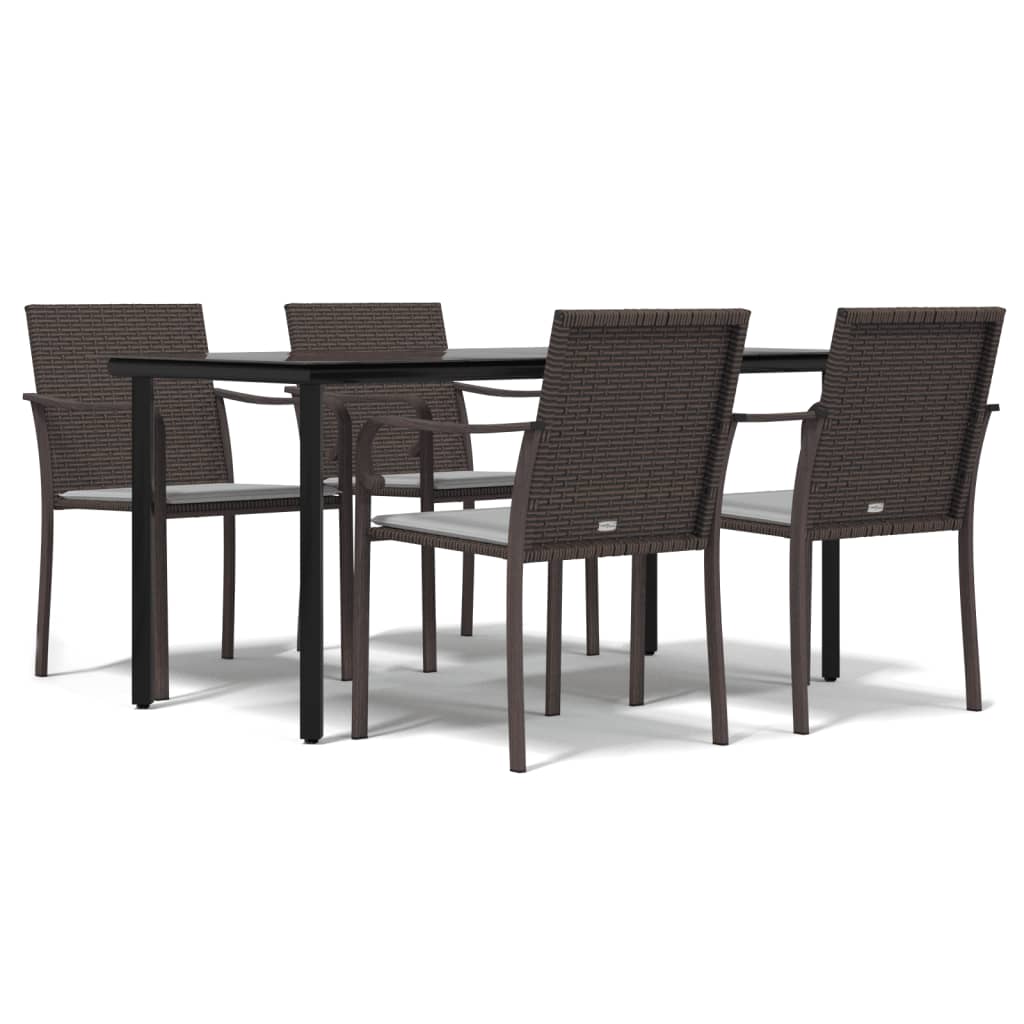 5-delige Tuinset met kussens poly rattan en staal is nu te koop bij PeponiXL, paradijselijk wonen!