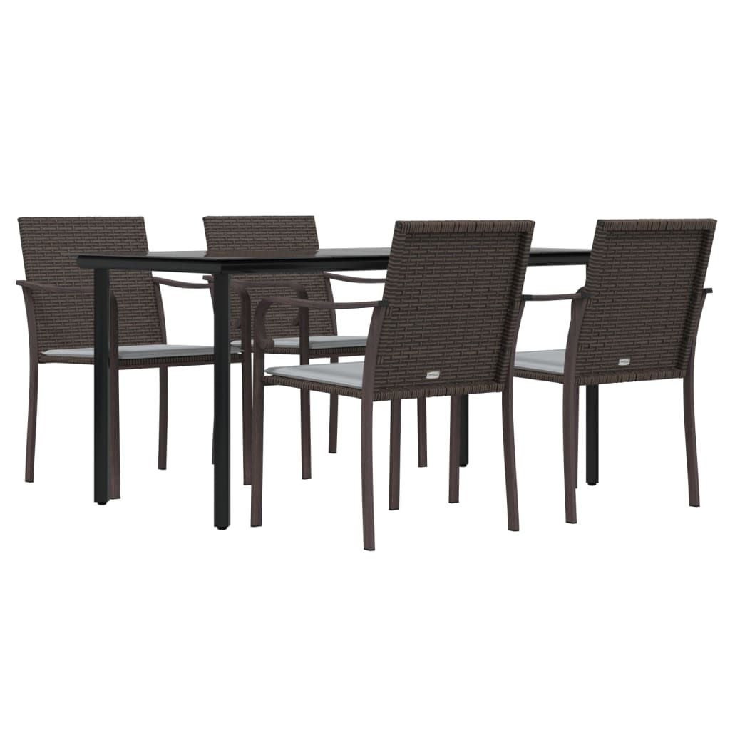 5-delige Tuinset met kussens poly rattan en staal is nu te koop bij PeponiXL, paradijselijk wonen!