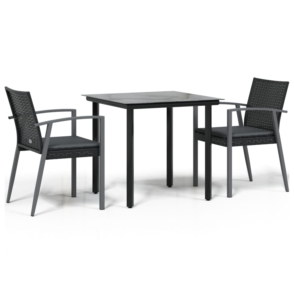 3-delige Tuinset met kussens poly rattan en staal is nu te koop bij PeponiXL, paradijselijk wonen!