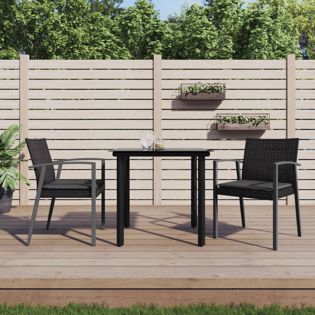 3-delige Tuinset met kussens poly rattan en staal is nu te koop bij PeponiXL, paradijselijk wonen!