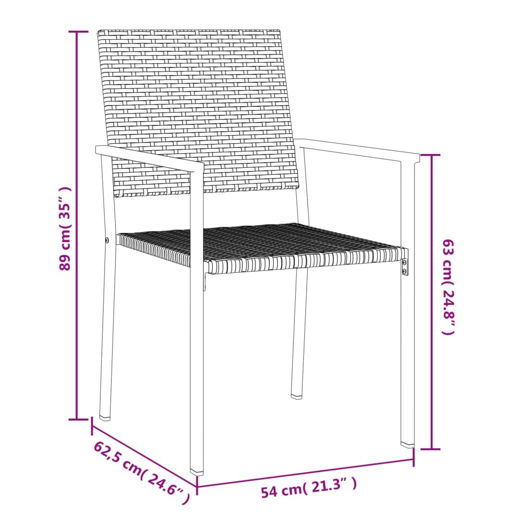 5-delige Tuinset poly rattan en staal is nu te koop bij PeponiXL, paradijselijk wonen!