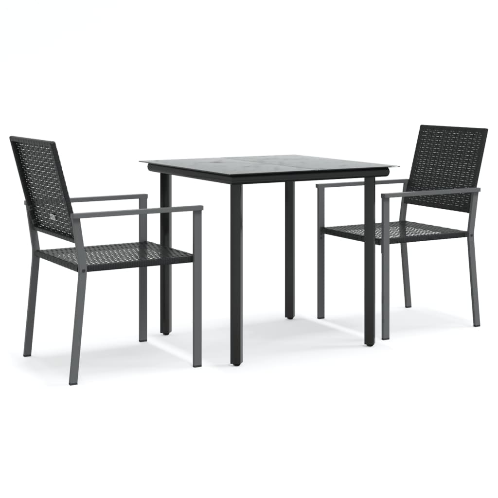 3-delige Tuinset met kussens poly rattan en staal is nu te koop bij PeponiXL, paradijselijk wonen!