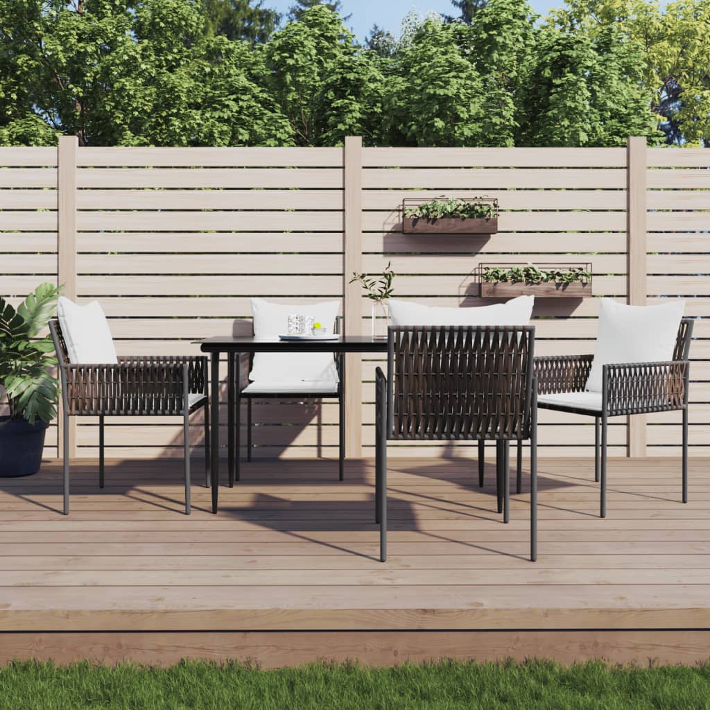 5-delige Tuinset met kussens poly rattan en staal is nu te koop bij PeponiXL, paradijselijk wonen!