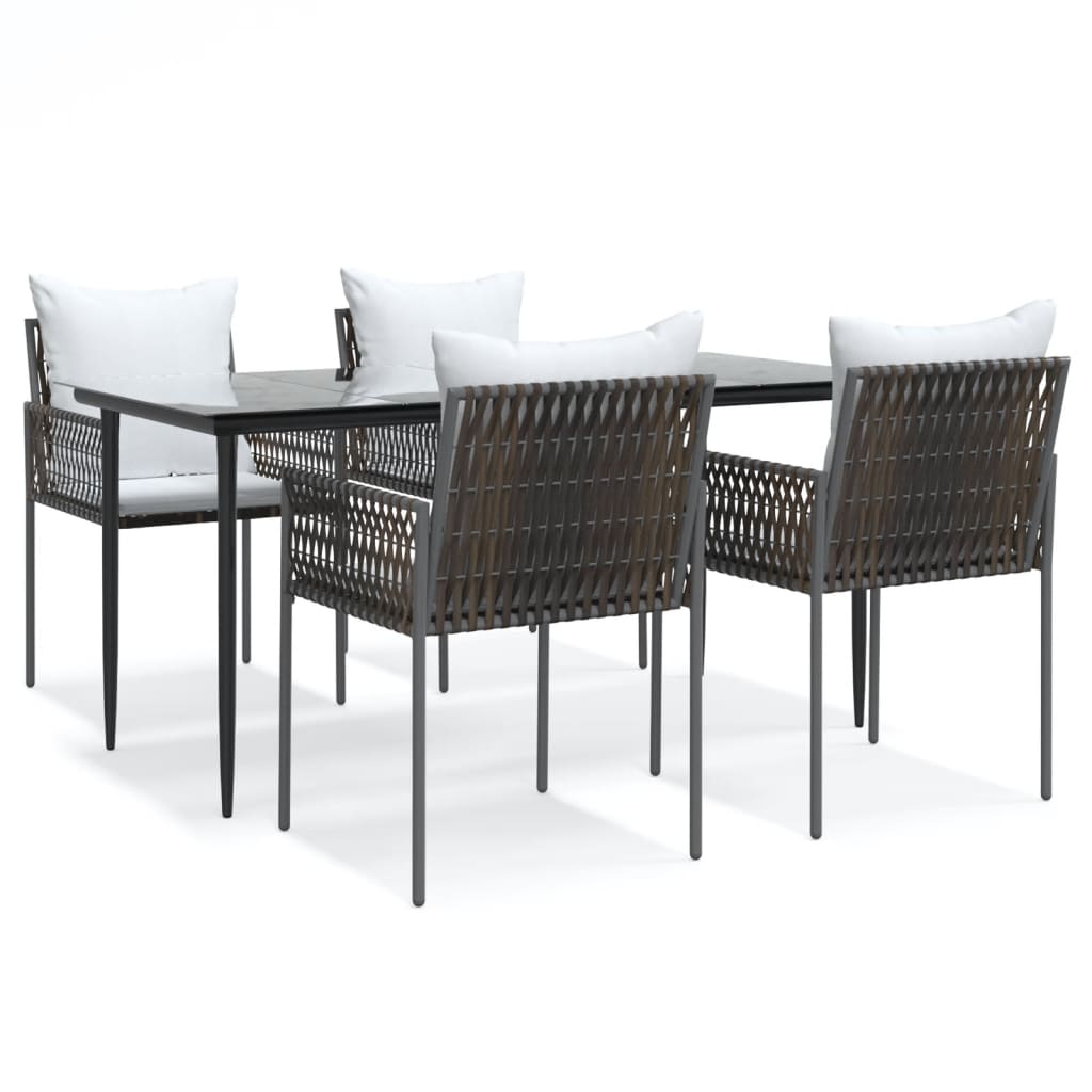 5-delige Tuinset met kussens poly rattan en staal is nu te koop bij PeponiXL, paradijselijk wonen!