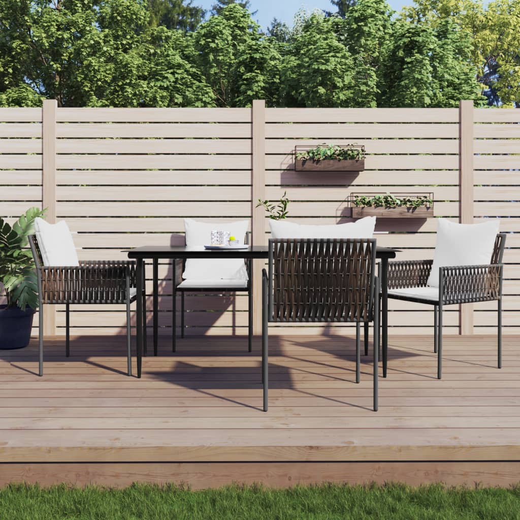 5-delige Tuinset met kussens poly rattan en staal is nu te koop bij PeponiXL, paradijselijk wonen!