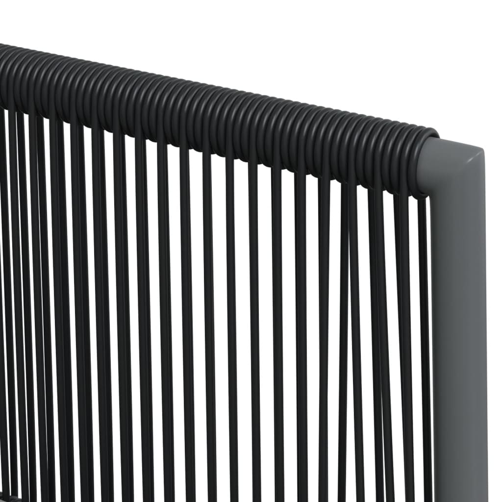 5-delige Tuinset met kussens poly rattan en staal zwart is nu te koop bij PeponiXL, paradijselijk wonen!
