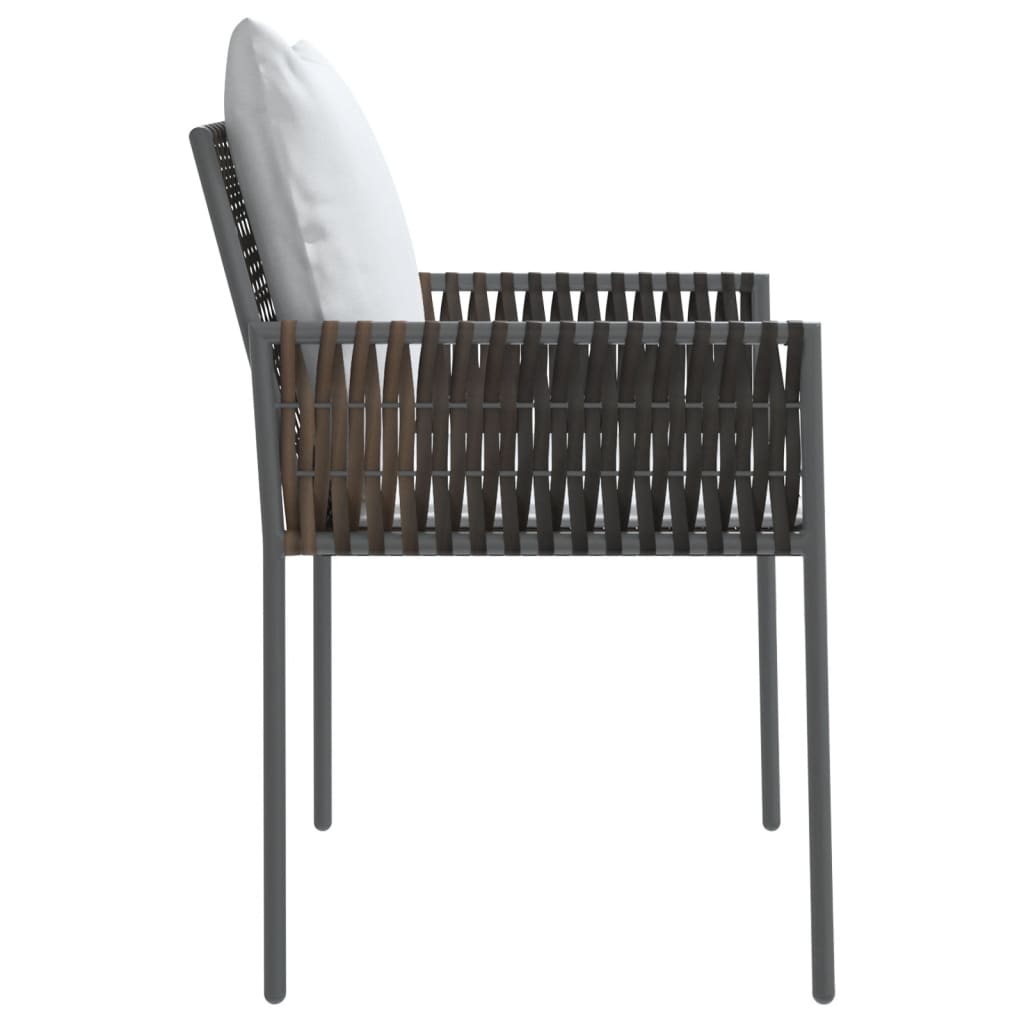 Tuinstoelen 4 st met kussens 54x61x83 cm poly rattan bruin is nu te koop bij PeponiXL, paradijselijk wonen!