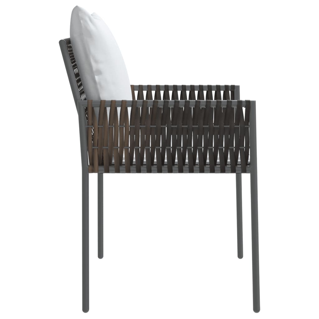 Tuinstoelen 6 st met kussens 54x61x83 cm poly rattan bruin is nu te koop bij PeponiXL, paradijselijk wonen!