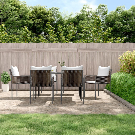 Tuinstoelen 6 st met kussens 54x61x83 cm poly rattan bruin is nu te koop bij PeponiXL, paradijselijk wonen!