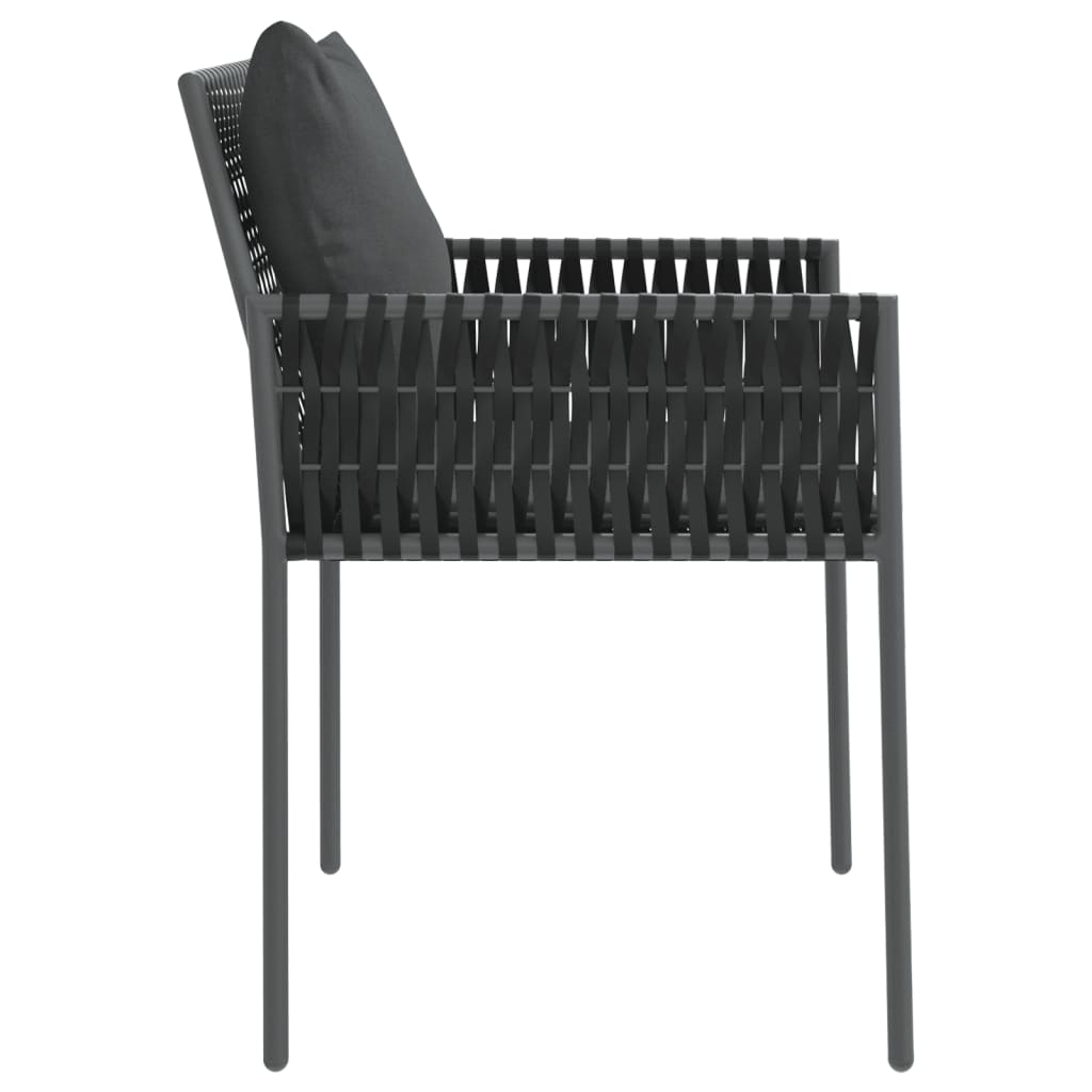 Tuinstoelen 6 st met kussens 54x61x83 cm poly rattan zwart is nu te koop bij PeponiXL, paradijselijk wonen!