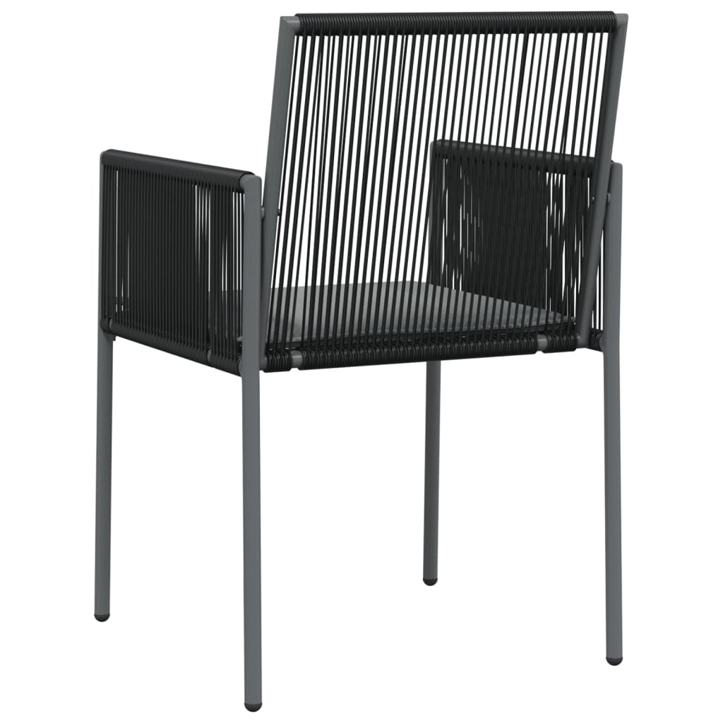 Tuinstoelen 4 st met kussens 54x60,5x83,5 cm poly rattan zwart is nu te koop bij PeponiXL, paradijselijk wonen!