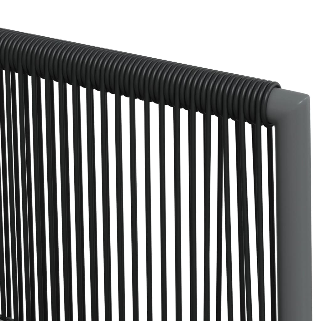 Tuinstoelen 4 st met kussens 54x60,5x83,5 cm poly rattan zwart is nu te koop bij PeponiXL, paradijselijk wonen!
