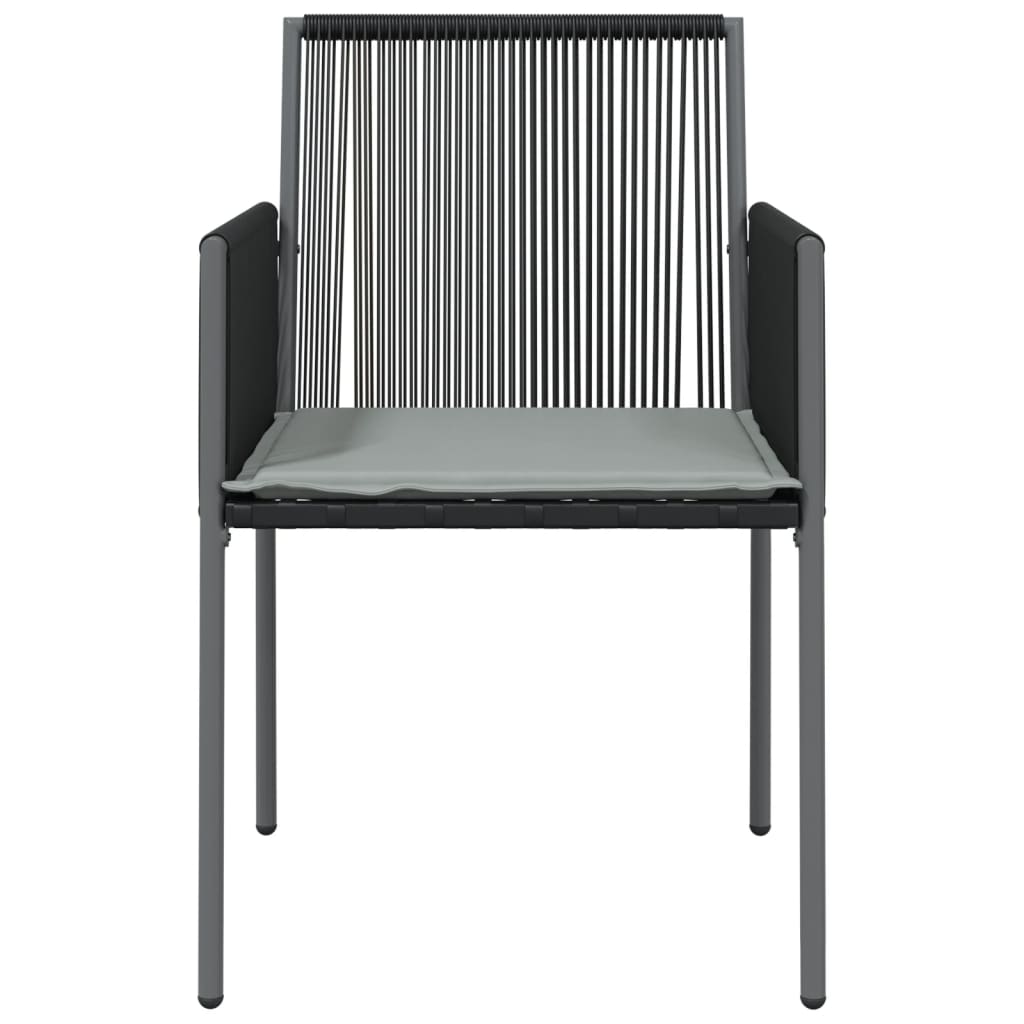 Tuinstoelen 6 st met kussens 54x60,5x83,5 cm poly rattan zwart is nu te koop bij PeponiXL, paradijselijk wonen!