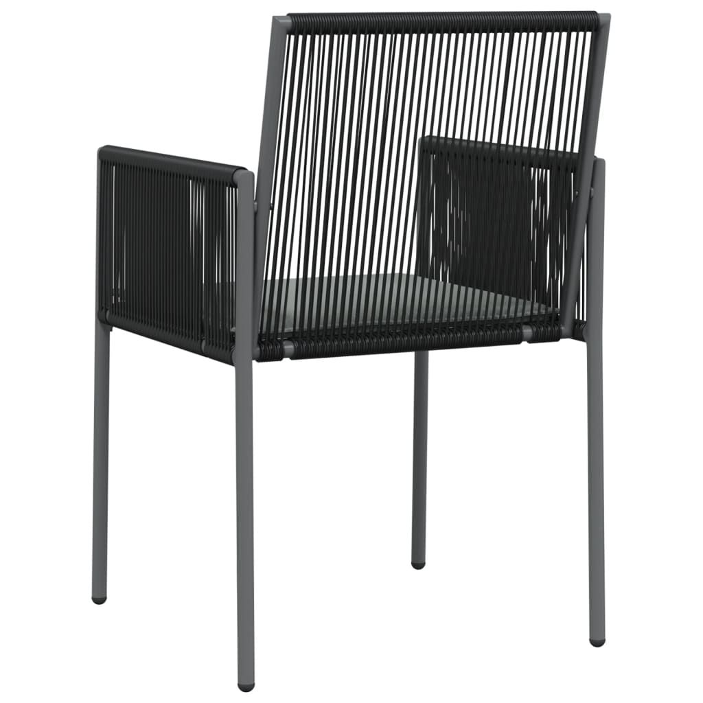 Tuinstoelen 6 st met kussens 54x60,5x83,5 cm poly rattan zwart is nu te koop bij PeponiXL, paradijselijk wonen!