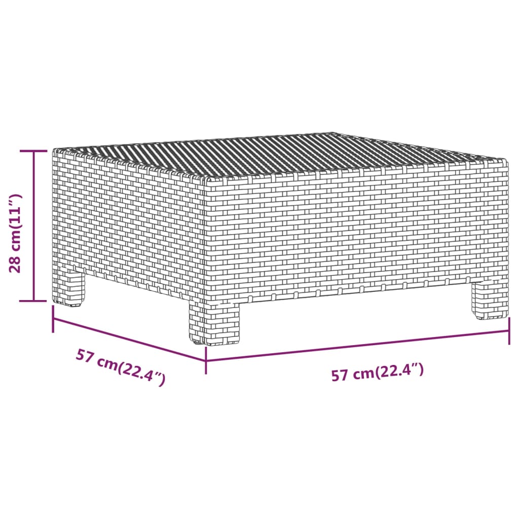 9-delige Loungeset met kussens poly rattan grijs is nu te koop bij PeponiXL, paradijselijk wonen!