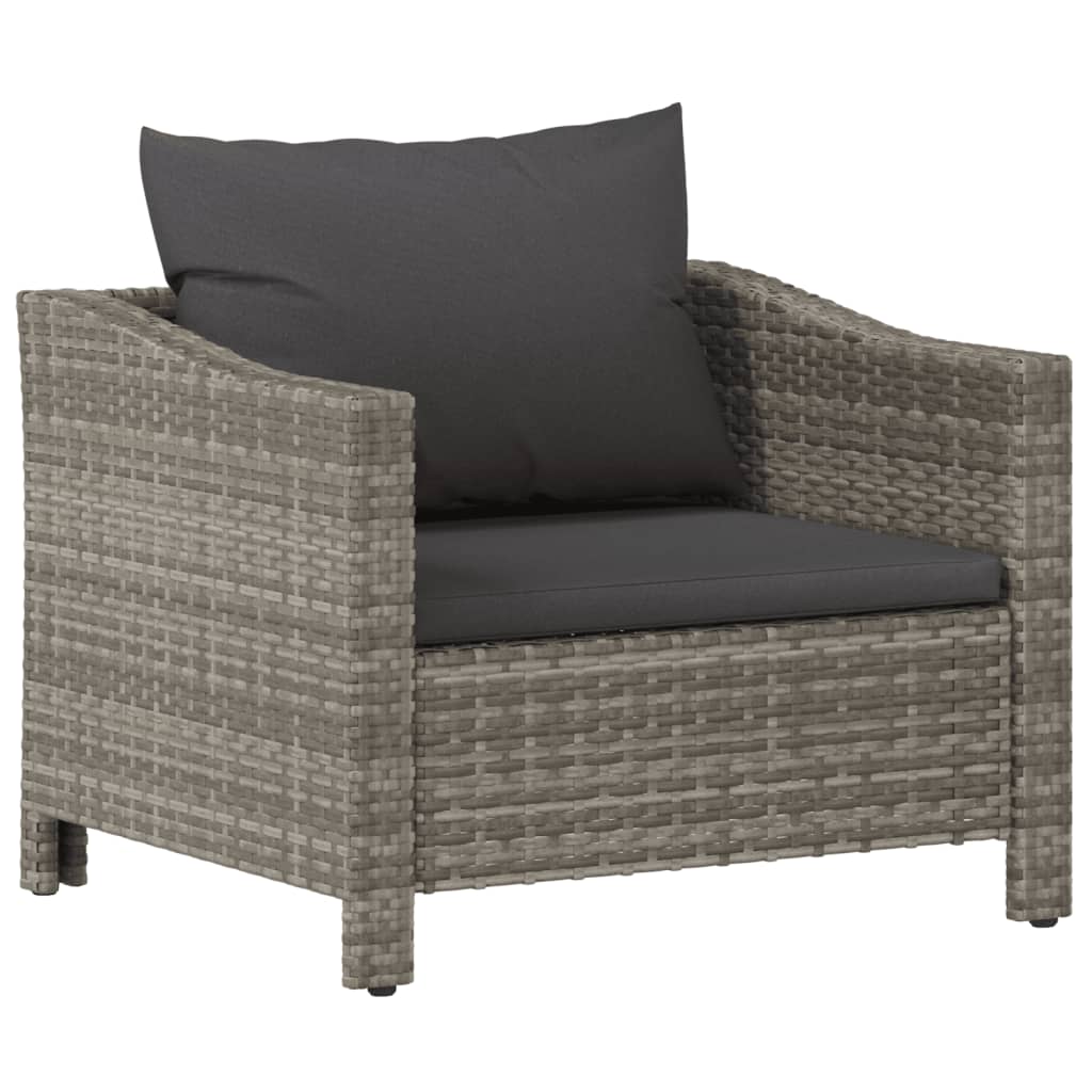 8-delige Loungeset met kussens poly rattan grijs is nu te koop bij PeponiXL, paradijselijk wonen!