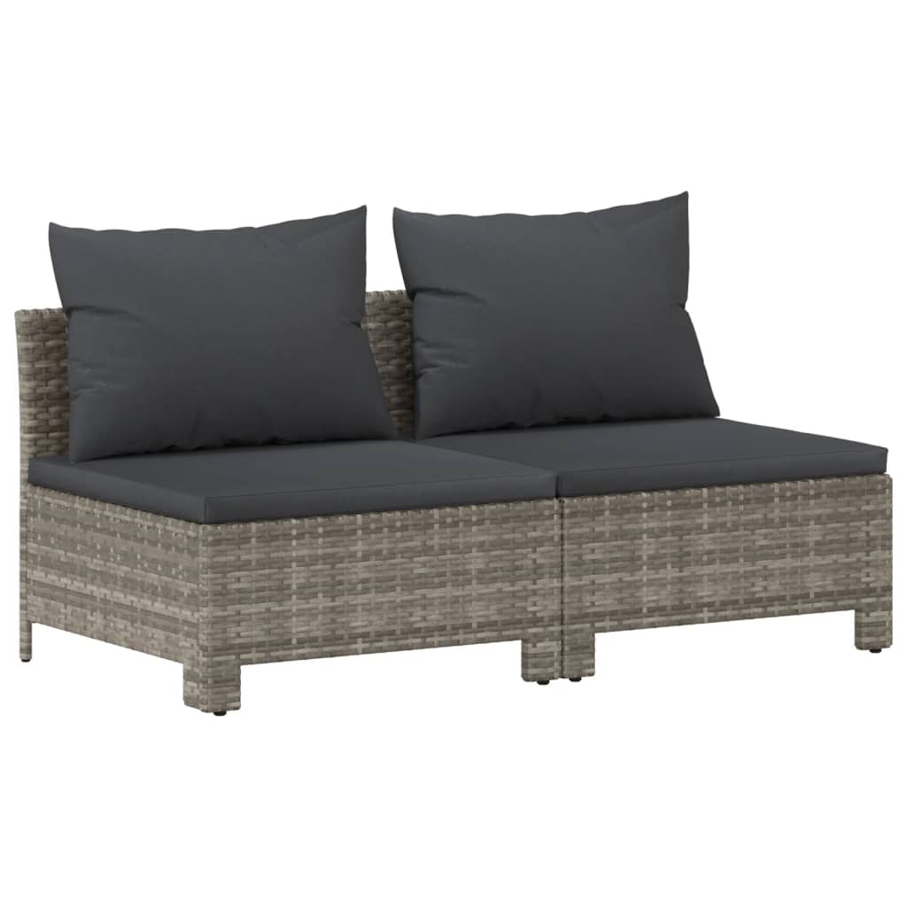 8-delige Loungeset met kussens poly rattan grijs is nu te koop bij PeponiXL, paradijselijk wonen!