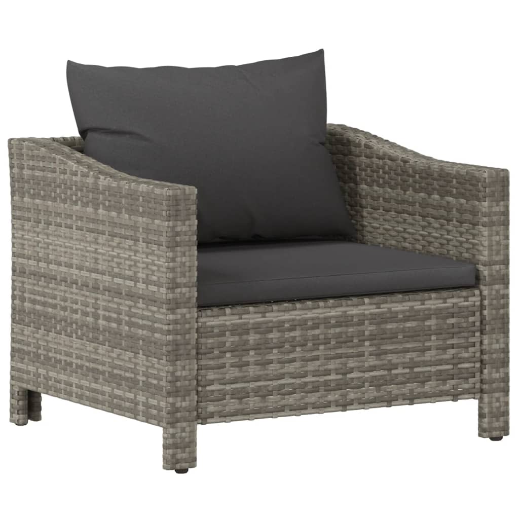 8-delige Loungeset met kussens poly rattan grijs is nu te koop bij PeponiXL, paradijselijk wonen!