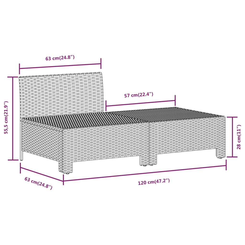 7-delige Loungeset met kussens poly rattan grijs is nu te koop bij PeponiXL, paradijselijk wonen!