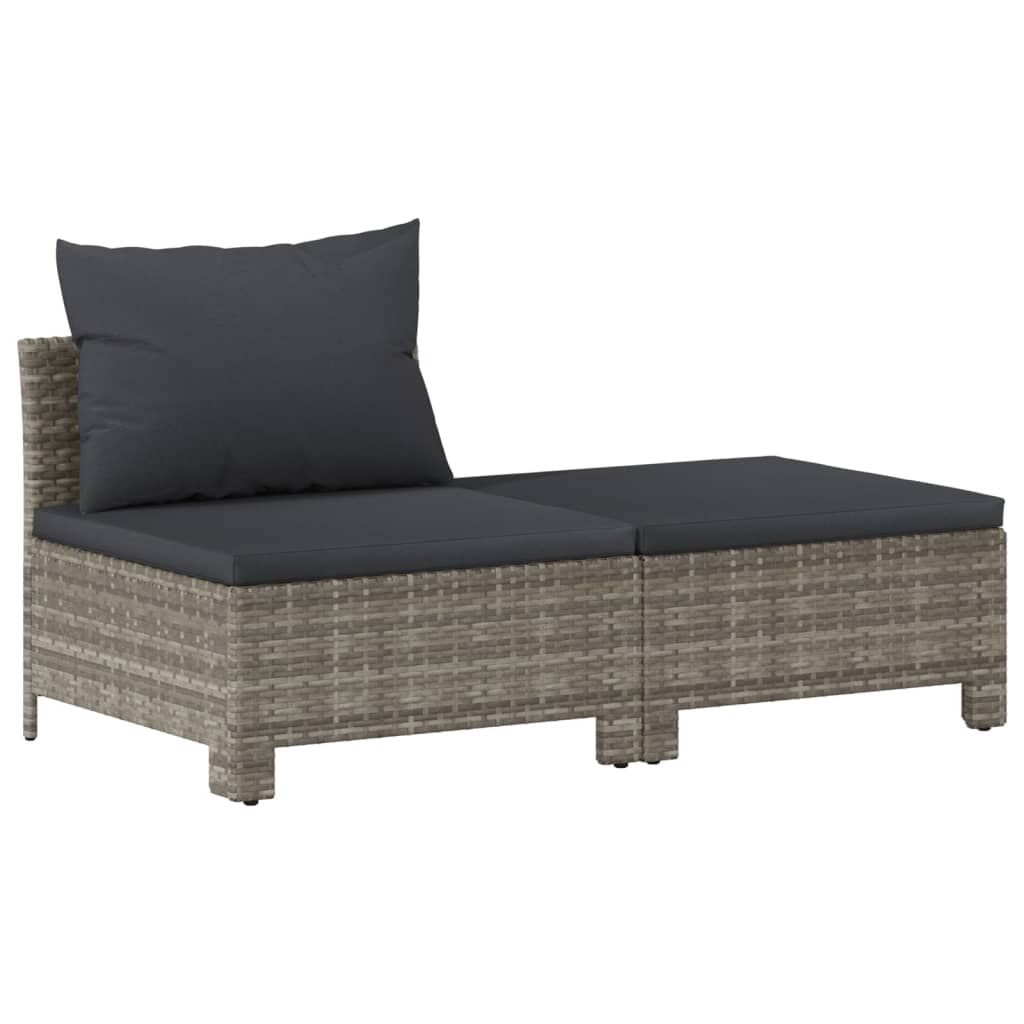 8-delige Loungeset met kussens poly rattan grijs is nu te koop bij PeponiXL, paradijselijk wonen!