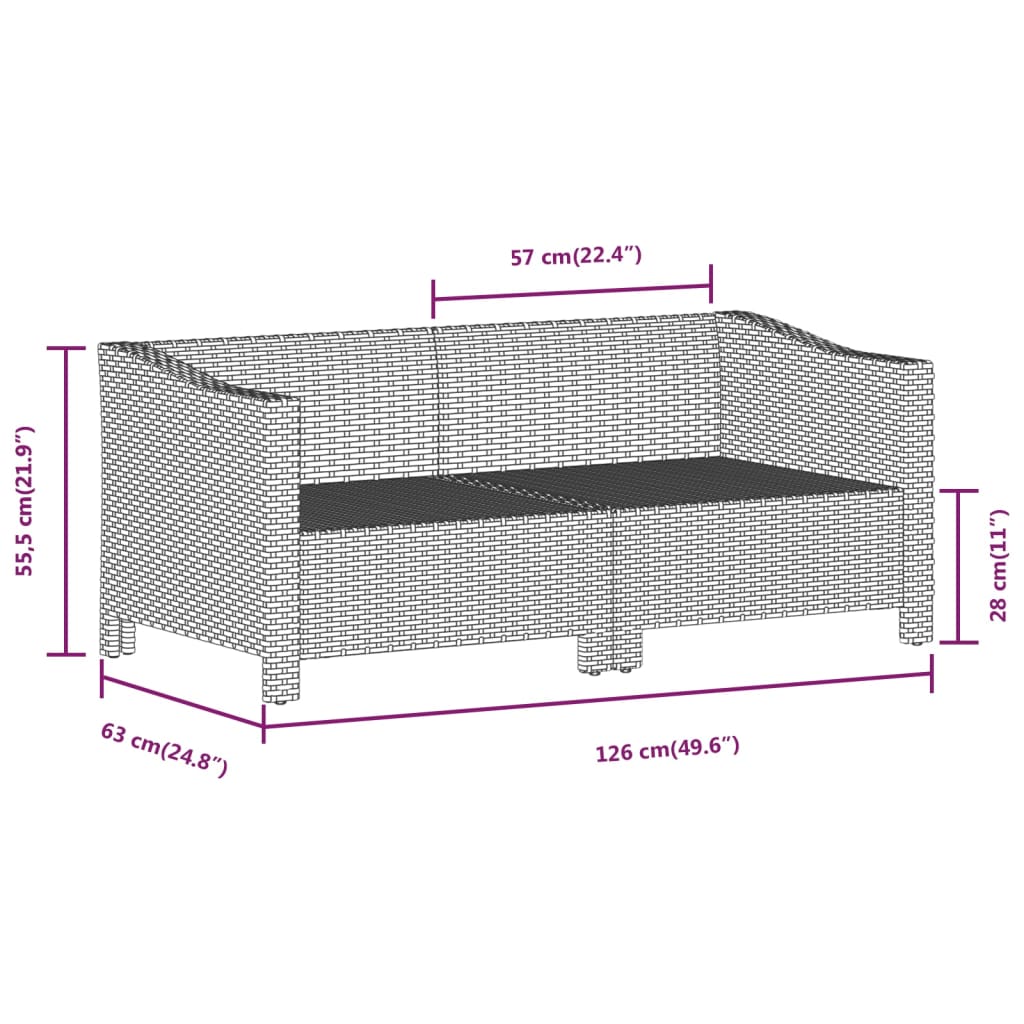 7-delige Loungeset met kussens poly rattan grijs is nu te koop bij PeponiXL, paradijselijk wonen!