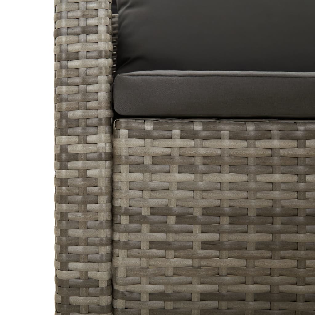 11-delige Loungeset met kussens poly rattan grijs is nu te koop bij PeponiXL, paradijselijk wonen!