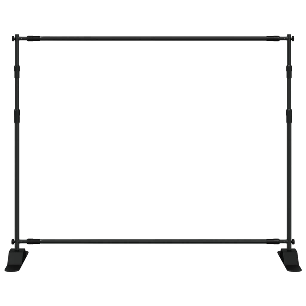 Achtergrondstandaards 2 st 254x243 cm staal zwart is nu te koop bij PeponiXL, paradijselijk wonen!