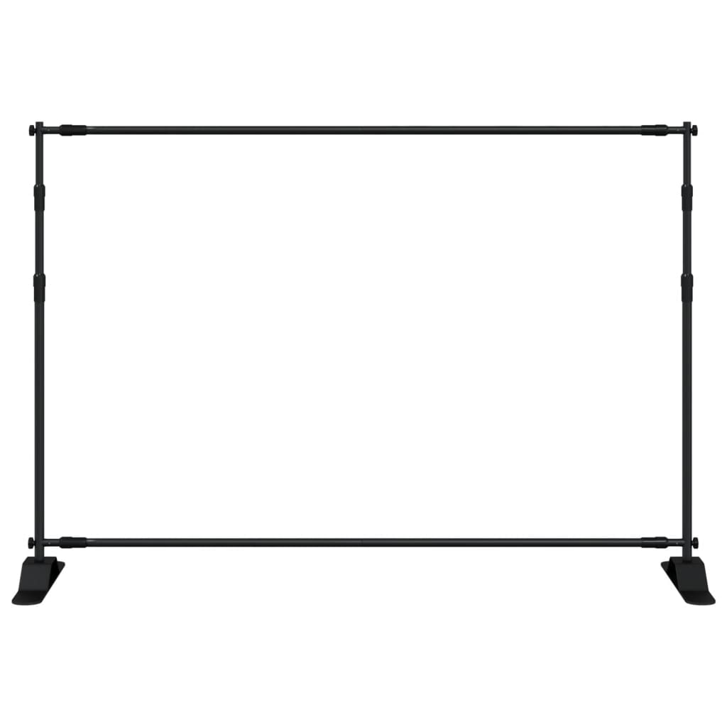 Achtergrondstandaards 2 st 305x243 cm staal zwart is nu te koop bij PeponiXL, paradijselijk wonen!