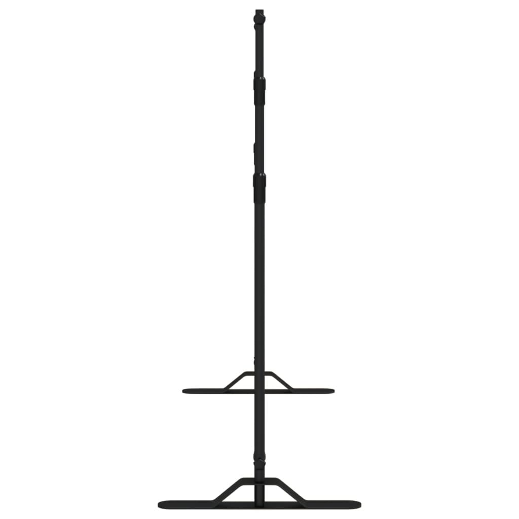 Achtergrondstandaards 2 st 305x243 cm staal zwart is nu te koop bij PeponiXL, paradijselijk wonen!