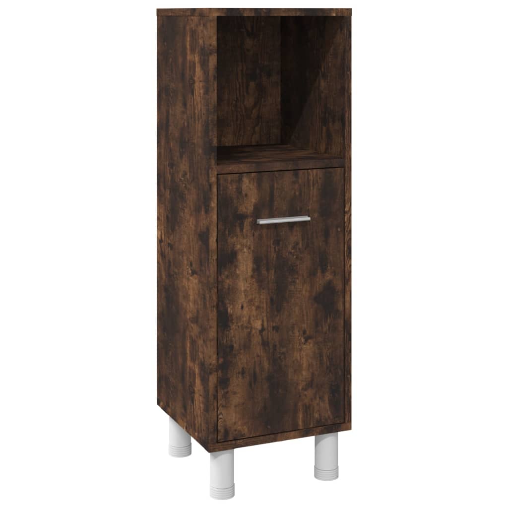 3-delige Badkamermeubelset bewerkt hout gerookt eikenkleurig is nu te koop bij PeponiXL, paradijselijk wonen!