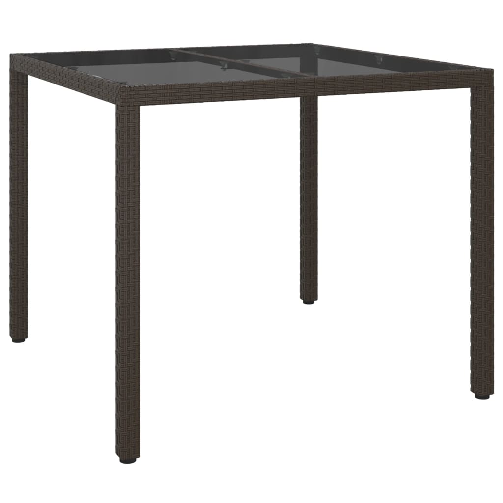 5-delige Tuinset met kussens poly rattan bruin