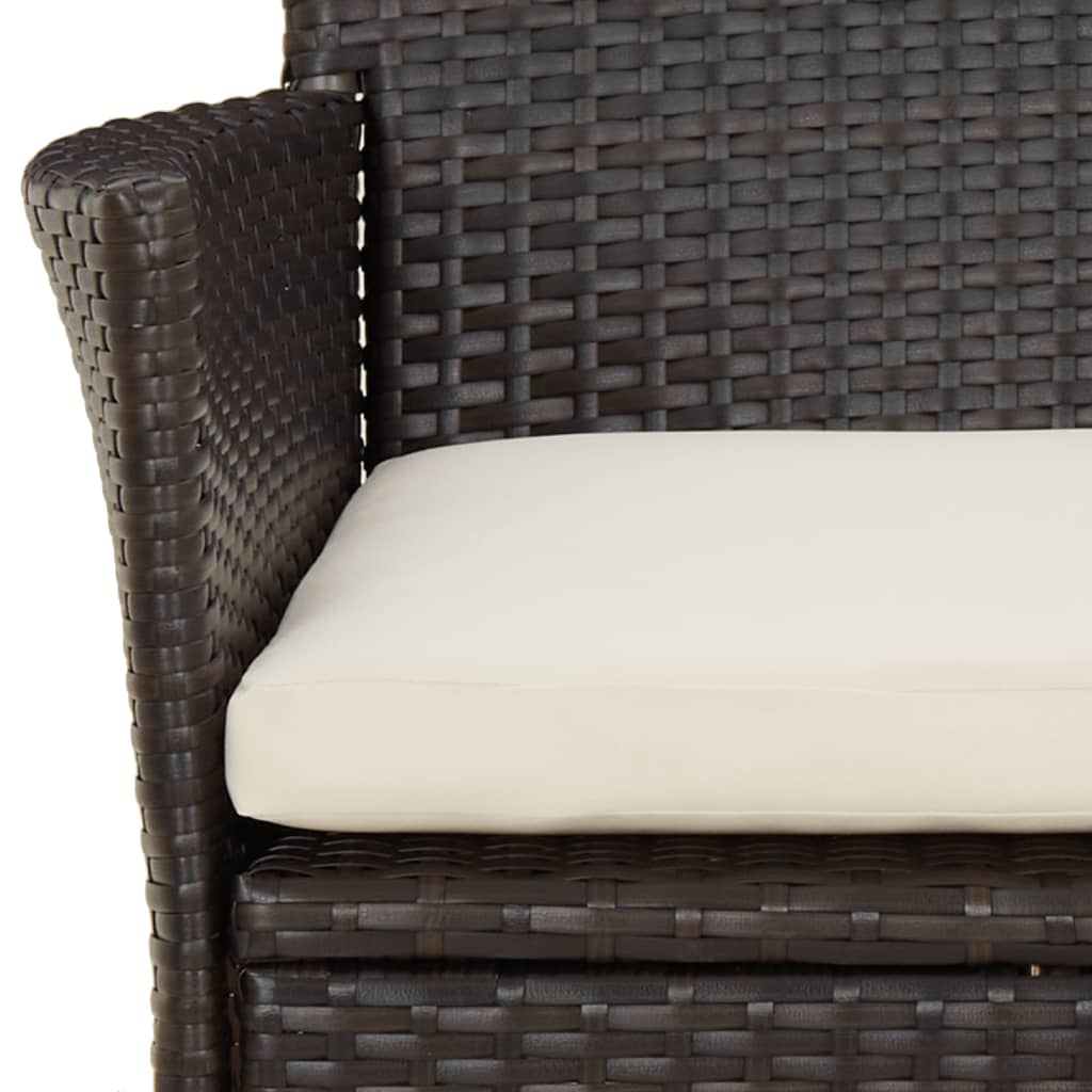 5-delige Tuinset met kussens poly rattan bruin is nu te koop bij PeponiXL, paradijselijk wonen!