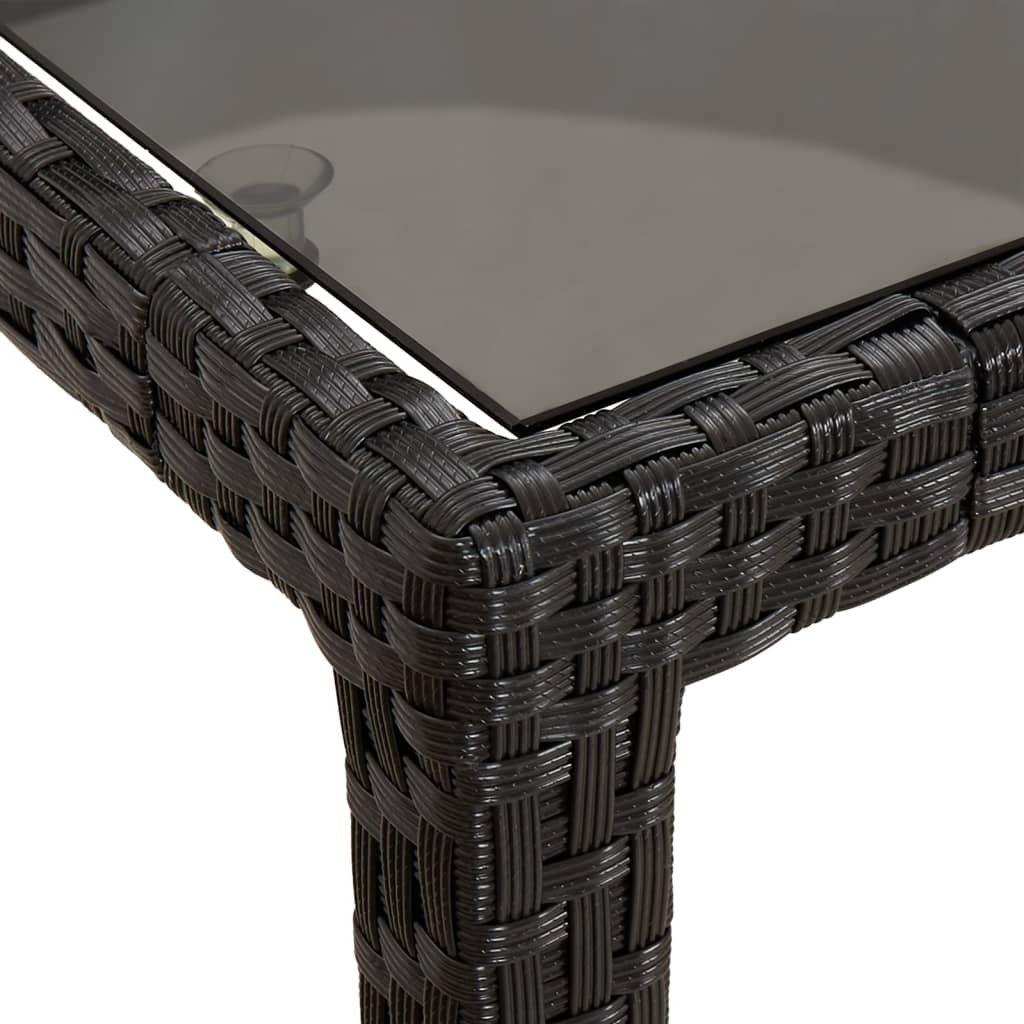 5-delige Tuinset met kussens poly rattan zwart is nu te koop bij PeponiXL, paradijselijk wonen!