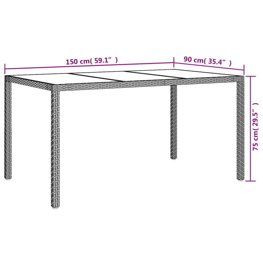 7-delige Tuinset met kussens poly rattan zwart is nu te koop bij PeponiXL, paradijselijk wonen!