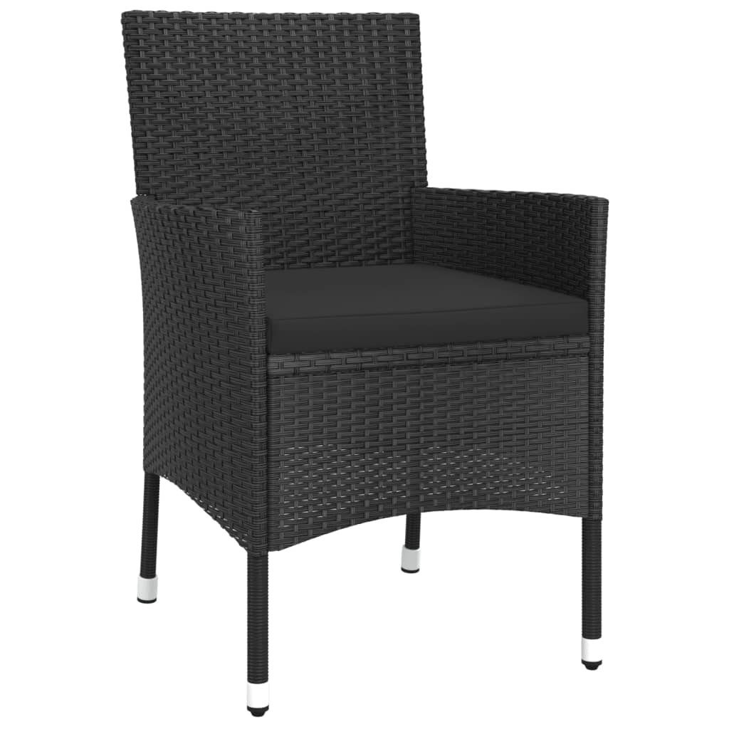 5-delige Tuinset met kussens poly rattan zwart is nu te koop bij PeponiXL, paradijselijk wonen!