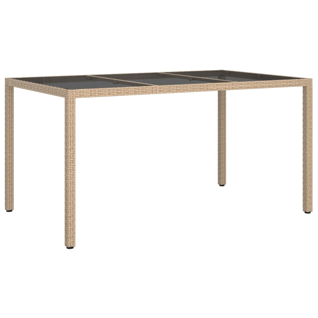 5-delige Tuinset met kussens poly rattan beige