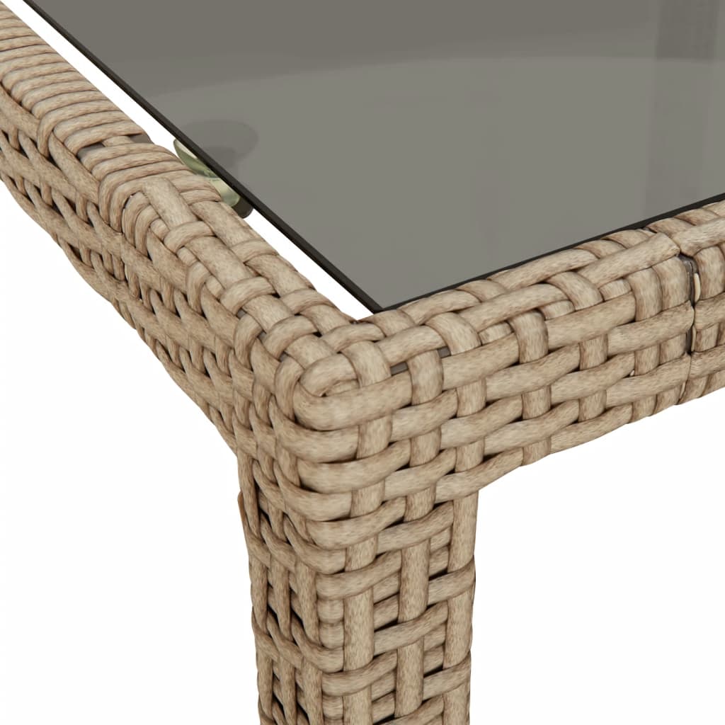 5-delige Tuinset met kussens poly rattan beige