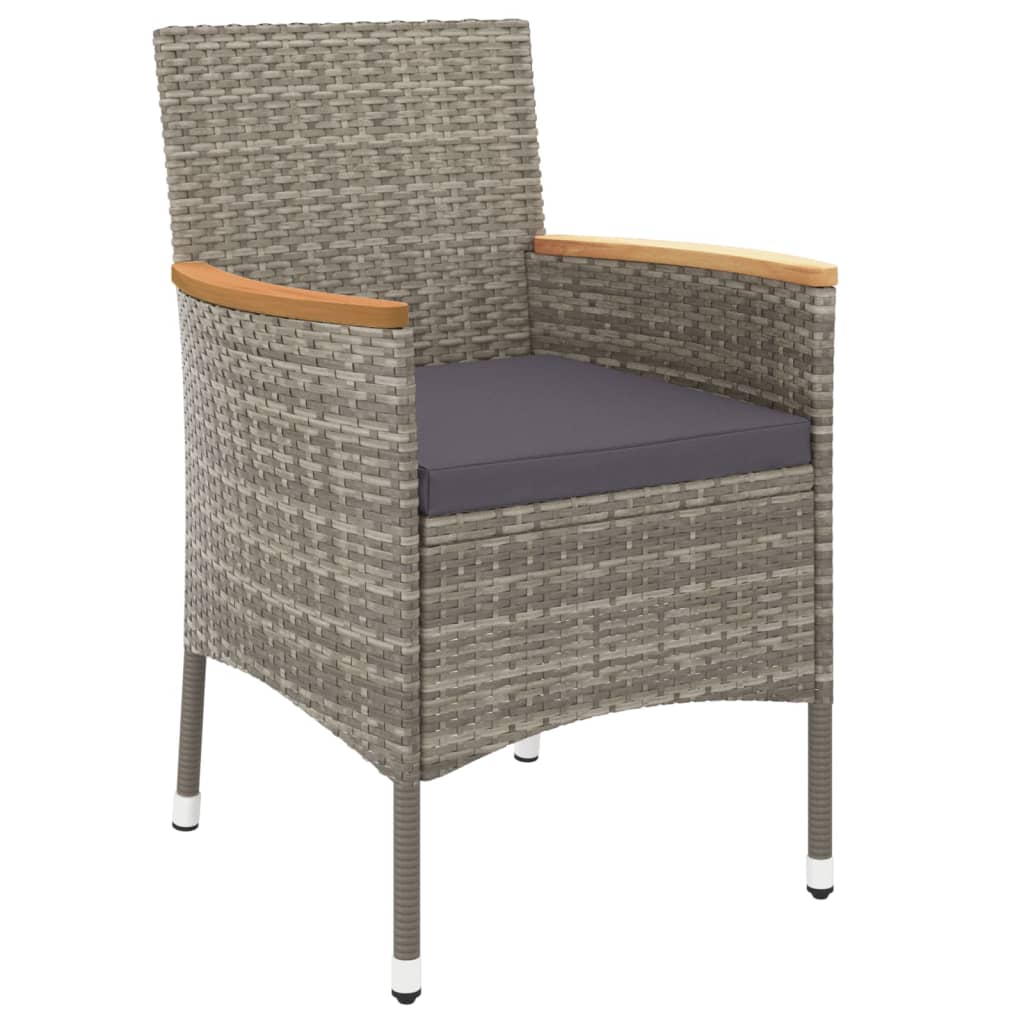 7-delige Tuinset met kussens poly rattan grijs is nu te koop bij PeponiXL, paradijselijk wonen!
