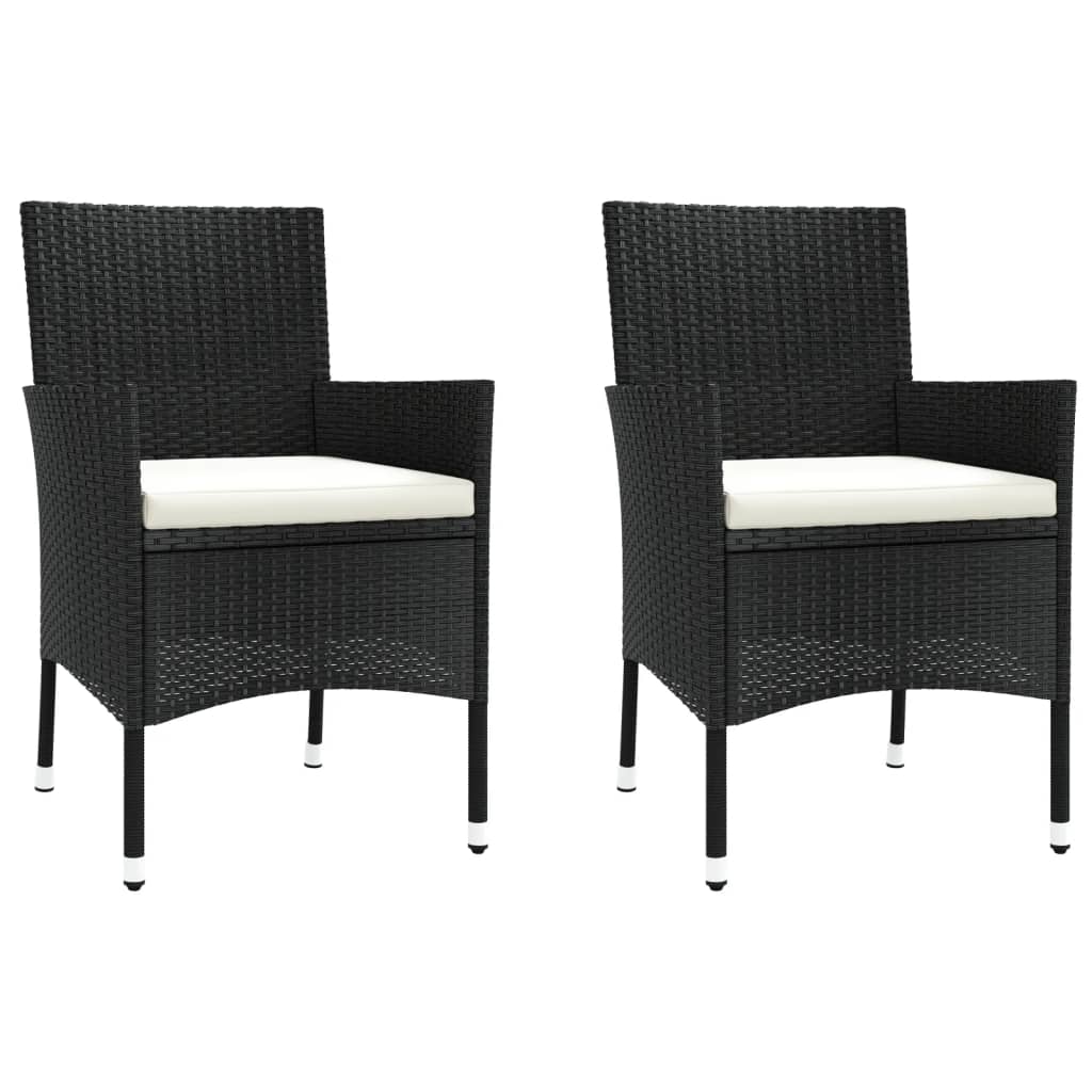 3-delige Tuinset met kussens poly rattan zwart is nu te koop bij PeponiXL, paradijselijk wonen!