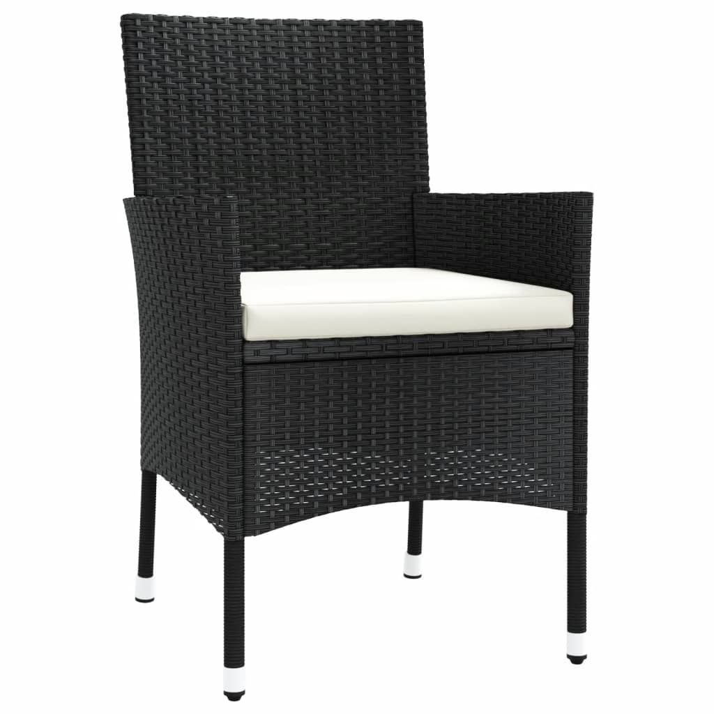 5-delige Tuinset met kussens poly rattan zwart is nu te koop bij PeponiXL, paradijselijk wonen!
