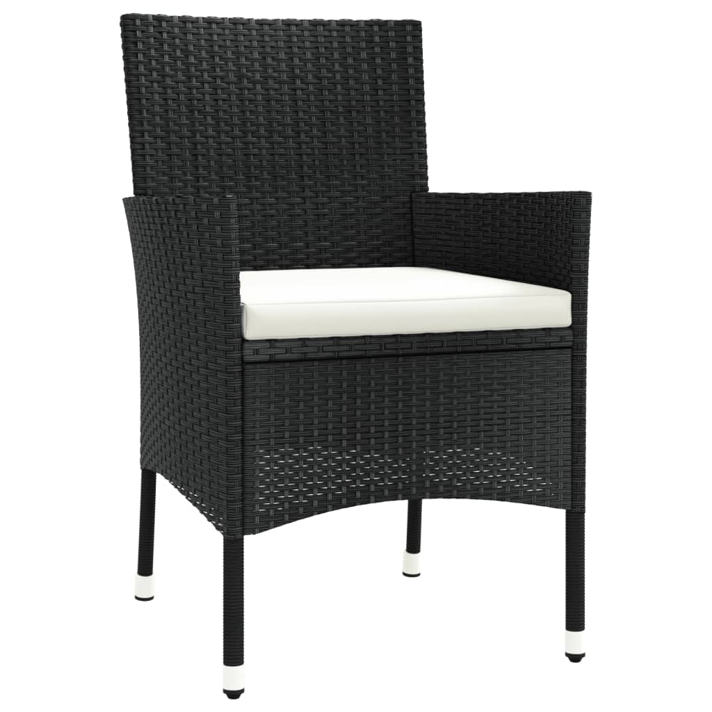 7-delige Tuinset met kussens poly rattan zwart is nu te koop bij PeponiXL, paradijselijk wonen!