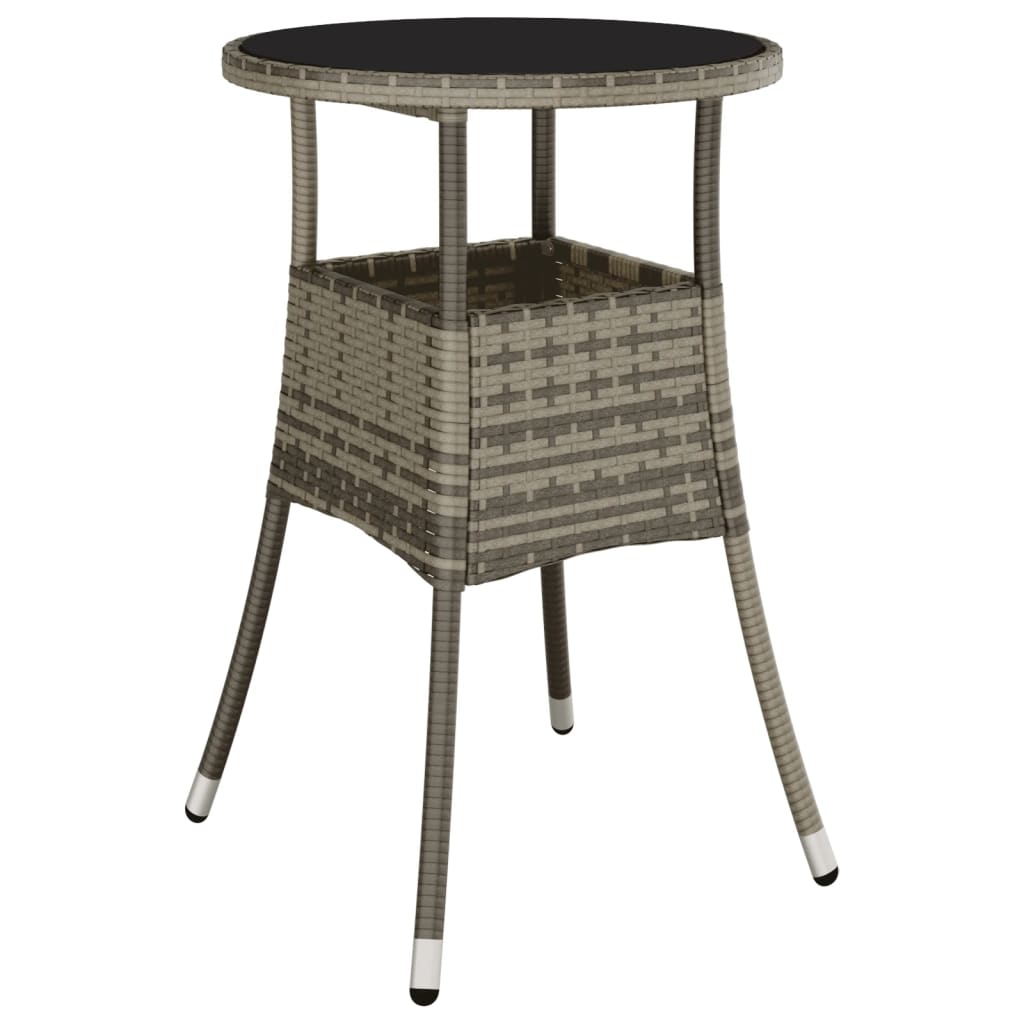 5-delige Bistroset met kussens poly rattan grijs is nu te koop bij PeponiXL, paradijselijk wonen!