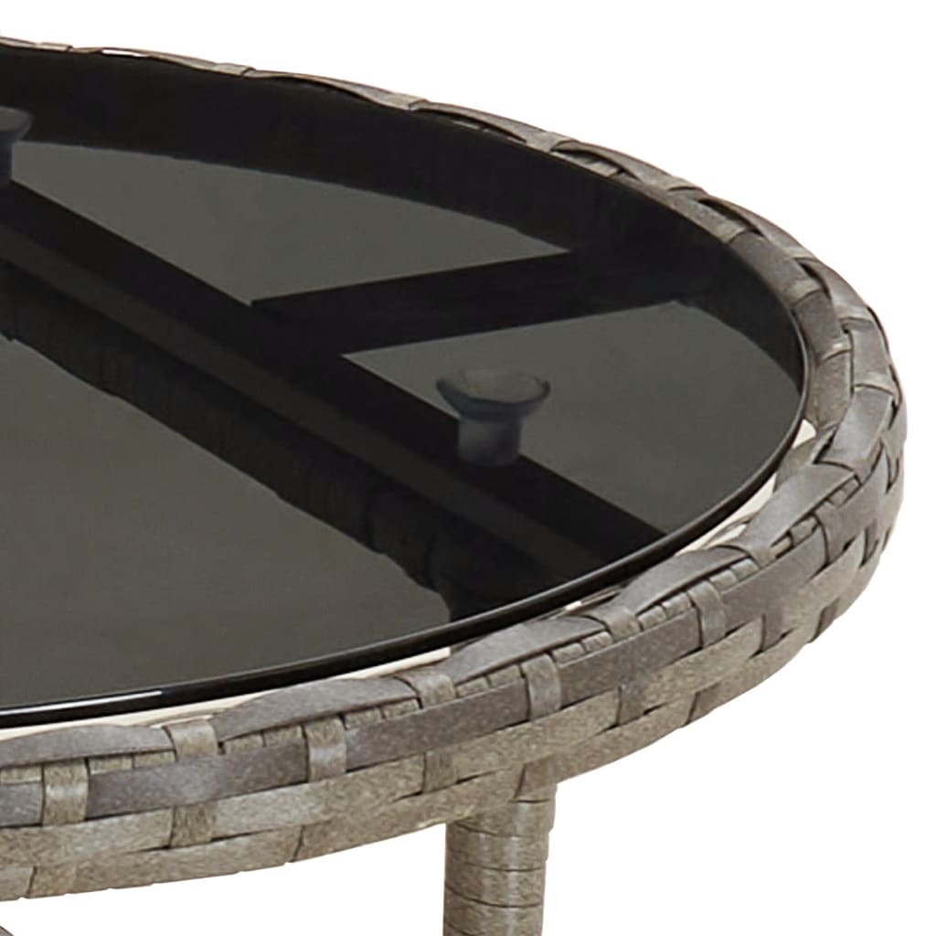 5-delige Bistroset met kussens poly rattan grijs is nu te koop bij PeponiXL, paradijselijk wonen!